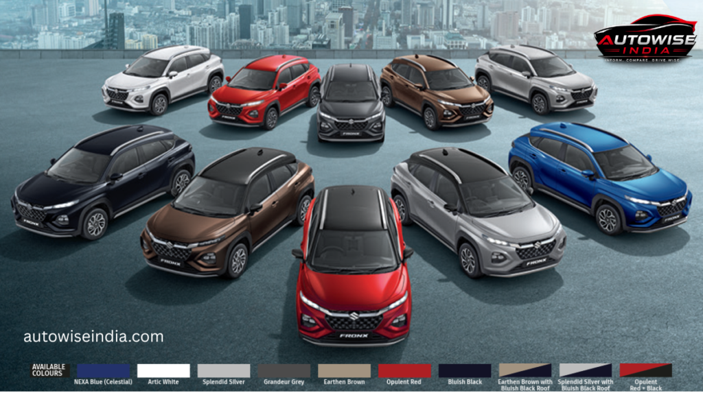 Maruti Suzuki Fronx price variants and colour options in 2026