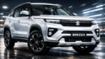 2026 Maruti Suzuki Brezza facelift front view render with redesigned grille and LED DRLs