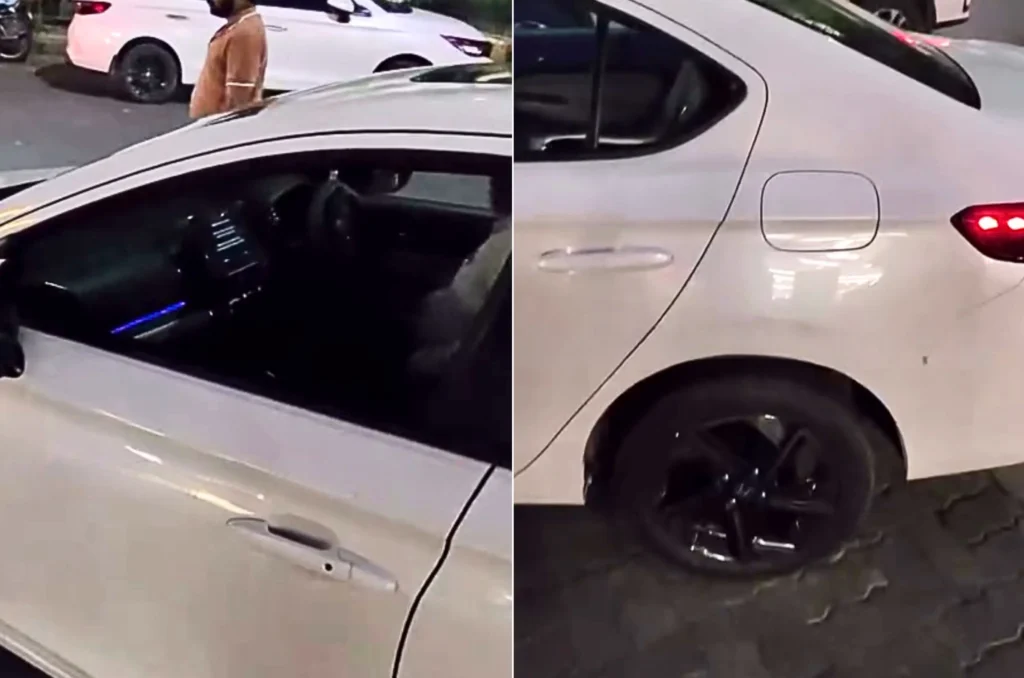 2026 Honda City Facelift Revealed — Can It Beat Verna & Slavia Again? Honda City facelift black alloy wheel design spotted during testing
