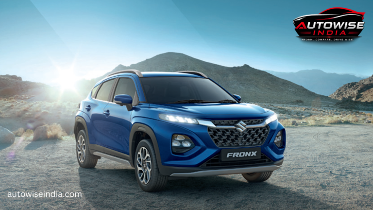 Maruti Suzuki Fronx front profile parked on mountain road