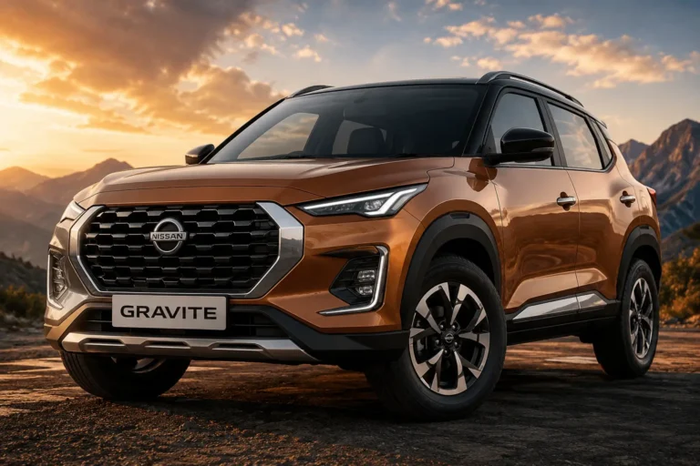 Nissan Gravite: A New Budget-Friendly 7-Seater MPV, Check Details Nissan Gravite SUV front view premium cinematic feature image
