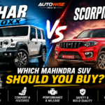Mahindra Roxx vs Mahindra Scorpio N comparison thumbnail showing both SUVs with “Which Mahindra SUV Should You Buy?