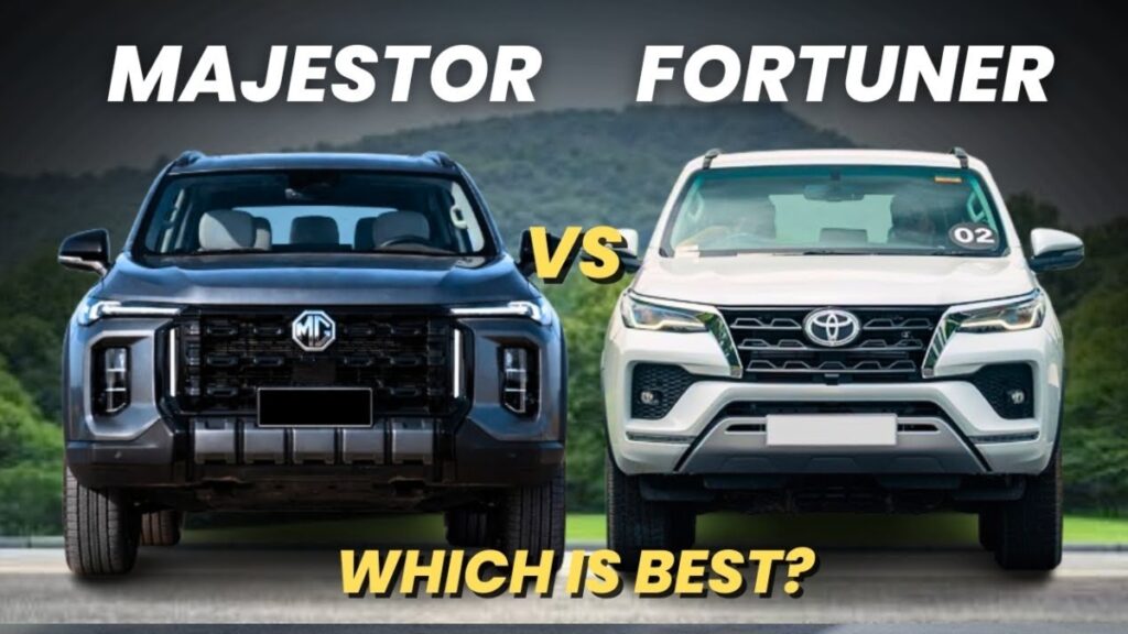 Toyota Fortuner vs MG Majestor Front Look
